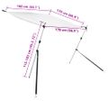 vidaXL Tieniaci nadstavec v tvare T biely 170x170x(115-183) cm