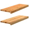 vidaXL Schodiskové stupne 2 ks svetlohnedá 70x25x2 cm dubový masív