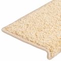 vidaXL Schodové rohože 20 ks 65x21x4 cm krémové s obdĺžnikovým okrajom