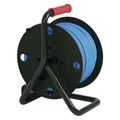 Predlžovací kábel EMOS P08550W na bubne 50 m / 4 zásuvky / modrý / PVC / 230 V / 1,5 mm2