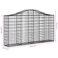 vidaXL Oblúkové gabiónové koše 4ks 200x30x100/120cm pozinkované železo