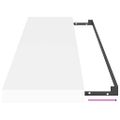 vidaXL Plávajúce nástenné police 2 ks, biele 90x23,5x3,8 cm, MDF