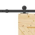 vidaXL Posuvné dvere NARVIK Prírodná a čierna 95 x 210 cm (213,5 cm)