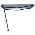 vidaXL Samostatne stojaca automatická markíza 450x350 cm modro-biela