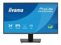 iiyama ProLite X2492HSU-B1 - LED monitor - 24" - 1920 x 1080 Full HD (1080p) @ 120 Hz - IPS - 300 cd/m² - 1500:1 - 3 ms - HDMI, DisplayPort - reproduktory - matná čerň