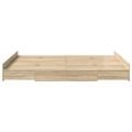 vidaXL Rám postele s úložným prostorem Sonoma dub 135 x 190 cm