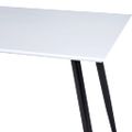 vidaXL Jedálenský stôl, bielo čierny 120x60x74 cm, MDF