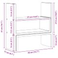 vidaXL Stolový organizér nastav. hnedý dub 40x17x41 cm kompozit. drevo