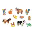 Drevené edukačné puzzle Farmárske zvieratká