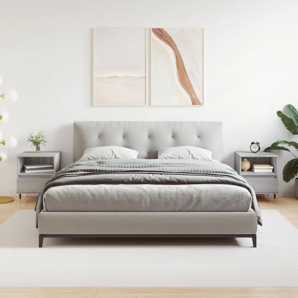 vidaXL Nočné stolíky 2 ks sivý dub sonoma 40x35x50 cm kompozitné drevo