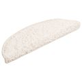 vidaXL Schodové rohože 10 ks 56x17x3 cm biele polkruhové