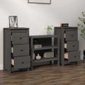 vidaXL Komody 2 ks sivé 40x35x80 cm borovicový masív