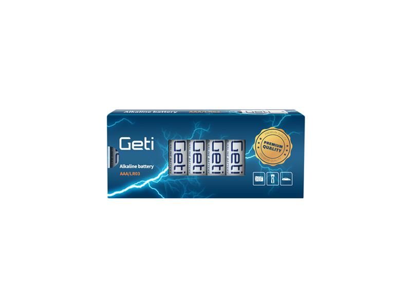 Batérie AAA (LR03) alkalická GETI 1,5V 10ks