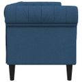 vidaXL Pohovka Chesterfield 3-miestna modrá látka