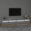 vidaXL TV skrinka s LED svetlami sivá sonoma 270x35x40 cm