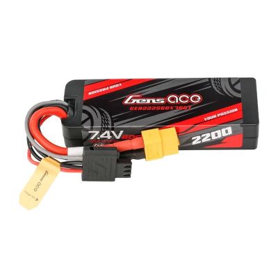 Lipo Gens ace G-Tech 2200mAh 7.4V 2S1P 60C GRP-76 Hardcase batéria s XT60 konektorom