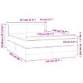 vidaXL Posteľný rám boxsping s matracom tmavomodrý 140x200 cm zamat