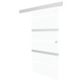 vidaXL Posuvné dvere ESG sklo a hliník 76x212 cm strieborné