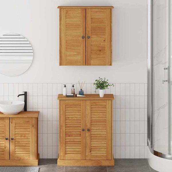 vidaXL Sada kúpeľňového nábytku VIGO 2 pcs Hnedá a medová hnedá