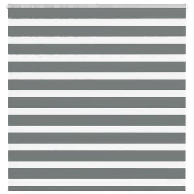 vidaXL Zebra roleta tmavošedá 150x150 cm šírka látky 145,9cm polyester