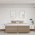 vidaXL Rám postele Kapučínová 200 x 200 cm látka