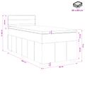 vidaXL Posteľ boxspring s matracom Tmavosivá 80 x 200 cm Látka