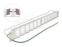 19" Keystone Patch Panel s 24 výklopnými portami