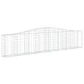 vidaXL Oblúkové gabionové koše 2 ks 400x30x80/100cm pozinkované železo