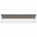 vidaXL Psí kennel 4 ks Strieborná 8 x 2 x 2 m Pozinkovaná oceľ