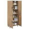vidaXL Highboard 2 ks Remeselný dub 69,5 x 34 x 180 cm