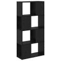 vidaXL Zostava TV skriniek 60 x 24 x 125,5 cm Čierna Kompozitné drevo