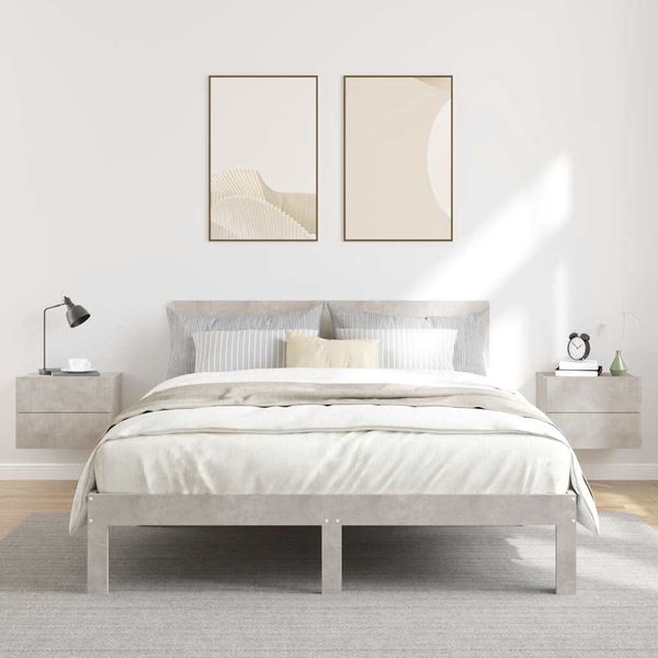 vidaXL Nočné stolíky 2 ks, betónovo sivé 40x30x30 cm, kompozitné drevo