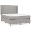 vidaXL Boxspring posteľ s matracom bledosivá 140x200 cm látka