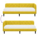vidaXL Rohový rám postele Žltá 80 x 200 cm Zamat