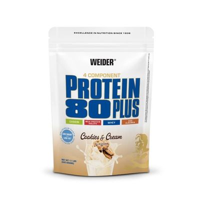 Proteín 80 Plus - Weider, cookies & cream, 500 g