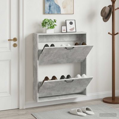 vidaXL Nástenný botník HOORN 71 x 17 x 86 cm Kompozitné drevo