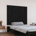 vidaXL Nástenné čelo postele čierne 108x3x90 cm masívna borovica