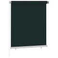 vidaXL Vonkajšia zatemňovacia roleta 125 (Š) x 140 (V) cm tmavozelená HDPE