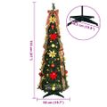 vidaXL Umelý vianočný stromček s 100 LED-i Zelená 155 cm PVC