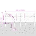 vidaXL Hexagonálny plot s stĺpom 50 x 0,6 m PVC potiahnutá oceľ Sivá