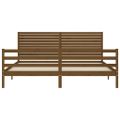 vidaXL Posteľný rám s čelom medovo-hnedý 200x200 cm masívne drevo