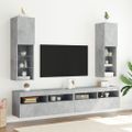 vidaXL TV skrinka s LED svetlami betónovo sivá 30,5x30x102 cm