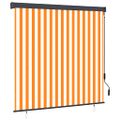 vidaXL Roleta Biela a oranžová 180 x 250 cm Textil a hliník