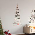 vidaXL Závesný vianočný stromček s hviezdou na vrchole 74x150 cm, prírodný konár