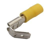 Zásuvka faston rozvádzač 6.3mm, vodič 4.0-6.0mm žltá