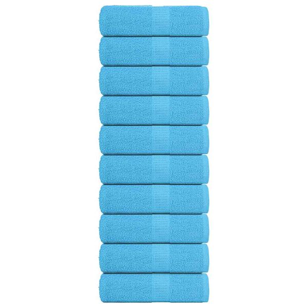 vidaXL Uteráky pre hostí FROGN 10 ks tyrkysové 30x50 cm 360 g/m²