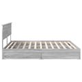 vidaXL Úložná posteľ Sivý Sonoma 200 x 200 cm Kompozitné drevo