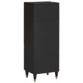 vidaXL Highboard s dverami Čierna 40 x 33 x 110 cm Masívne mango drevo