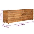 vidaXL Vyvýšený záhon 150x40x55 cm, recyklované tíkové drevo a oceľ