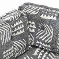 vidaXL Podložka na paletovú sedačku, sivá, látka, patchwork